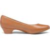 DREAM PAIRS Women’s Mila Low Chunky Heel Pump Shoes(Tan/Pu)