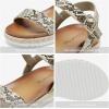 DREAM PAIRS Women’s Open Toe Ankle Strap Espadrille Casual Flatform Platform Wedge Sandals(Beige/Snake/Pu)