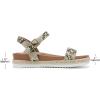 DREAM PAIRS Women’s Open Toe Ankle Strap Espadrille Casual Flatform Platform Wedge Sandals(Beige/Snake/Pu)