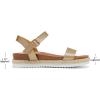 DREAM PAIRS Women’s Open Toe Ankle Strap Espadrille Casual Flatform Platform Wedge Sandals(Gold/Pu)