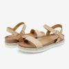 DREAM PAIRS Women’s Open Toe Ankle Strap Espadrille Casual Flatform Platform Wedge Sandals(Nude/Pu)