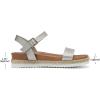DREAM PAIRS Women’s Open Toe Ankle Strap Espadrille Casual Flatform Platform Wedge Sandals(Silver/Pu)
