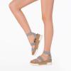 DREAM PAIRS Women’s Open Toe Elastic Ankle Strap Casual Flatform Platform Wedges Sandals(Grey)