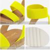 DREAM PAIRS Women’s Open Toe Elastic Ankle Strap Casual Flatform Platform Wedges Sandals(Neon/Lime)