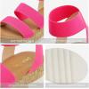 DREAM PAIRS Women’s Open Toe Elastic Ankle Strap Casual Flatform Platform Wedges Sandals(Neon/Pink)