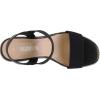 DREAM PAIRS Womens Open Toe Espadrilles Dressy Platform Sandals Slip on Elastic Ankle Strap Wedges Sandals(Black)