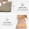 DREAM PAIRS Womens Open Toe Espadrilles Dressy Platform Sandals Slip on Elastic Ankle Strap Wedges Sandals(Blush)