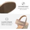 DREAM PAIRS Womens Open Toe Espadrilles Dressy Platform Sandals Slip on Elastic Ankle Strap Wedges Sandals(Blush)