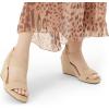 DREAM PAIRS Womens Open Toe Espadrilles Dressy Platform Sandals Slip on Elastic Ankle Strap Wedges Sandals(Nude)