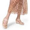 DREAM PAIRS Womens Open Toe Espadrilles Dressy Platform Sandals Slip on Elastic Ankle Strap Wedges Sandals(Nude-pu)