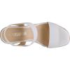 DREAM PAIRS Womens Open Toe Espadrilles Dressy Platform Sandals Slip on Elastic Ankle Strap Wedges Sandals(White)
