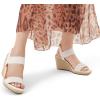 DREAM PAIRS Womens Open Toe Espadrilles Dressy Platform Sandals Slip on Elastic Ankle Strap Wedges Sandals(White)
