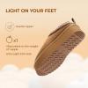 DREAM PAIRS Women’s Platform Slippers Genuine Suede Slip-on Warm FuzzyEasy Autumn Winter Fluffy Comfy Furry Shoes for Outdoor Indoor(Chestnut)