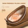 DREAM PAIRS Women’s Platform Slippers Genuine Suede Slip-on Warm FuzzyEasy Autumn Winter Fluffy Comfy Furry Shoes for Outdoor Indoor(Chestnut)