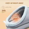 DREAM PAIRS Women’s Platform Slippers Genuine Suede Slip-on Warm FuzzyEasy Autumn Winter Fluffy Comfy Furry Shoes for Outdoor Indoor(Light Blue)