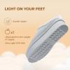DREAM PAIRS Women’s Platform Slippers Genuine Suede Slip-on Warm FuzzyEasy Autumn Winter Fluffy Comfy Furry Shoes for Outdoor Indoor(Light Blue)