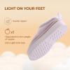 DREAM PAIRS Women’s Platform Slippers Genuine Suede Slip-on Warm FuzzyEasy Autumn Winter Fluffy Comfy Furry Shoes for Outdoor Indoor(Light Purple)