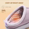 DREAM PAIRS Women’s Platform Slippers Genuine Suede Slip-on Warm FuzzyEasy Autumn Winter Fluffy Comfy Furry Shoes for Outdoor Indoor(Light Purple)