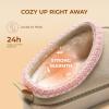 DREAM PAIRS Women’s Platform Slippers Genuine Suede Slip-on Warm FuzzyEasy Autumn Winter Fluffy Comfy Furry Shoes for Outdoor Indoor(Nude)