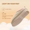 DREAM PAIRS Women’s Platform Slippers Genuine Suede Slip-on Warm FuzzyEasy Autumn Winter Fluffy Comfy Furry Shoes for Outdoor Indoor(Nude)