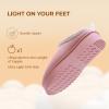 DREAM PAIRS Women’s Platform Slippers Genuine Suede Slip-on Warm FuzzyEasy Autumn Winter Fluffy Comfy Furry Shoes for Outdoor Indoor(Pink)