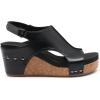 DREAM PAIRS Women’s Platform Wedge Sandals, Comfortable Peep-Toe Cork Casual & Dressy Summer Lightweight Shoes for All Day Wear(Black)