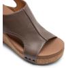 DREAM PAIRS Women’s Platform Wedge Sandals, Comfortable Peep-Toe Cork Casual & Dressy Summer Lightweight Shoes for All Day Wear(Brown)