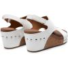 DREAM PAIRS Women’s Platform Wedge Sandals, Comfortable Peep-Toe Cork Casual & Dressy Summer Lightweight Shoes for All Day Wear(White)