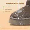 DREAM PAIRS Women’s Platform Winter Snow Boots Genuine Suede, Water Resistant Mini Ankle Boots Stable Lightweight Booties Anti-Slip with Memory Foam Outdoor Fuzzy(Taupe)