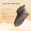 DREAM PAIRS Women’s Platform Winter Snow Boots Genuine Suede, Water Resistant Mini Ankle Boots Stable Lightweight Booties Anti-Slip with Memory Foam Outdoor Fuzzy(Taupe)