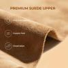DREAM PAIRS Women’s Platform Winter Snow Boots Genuine Suede, Water Resistant Mini Ankle Boots Stable Lightweight Booties Anti-Slip with Memory Foam Outdoor Fuzzy(Chestnut)