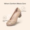 DREAM PAIRS Women’s Pumps Low Chunky Block Closed Toe Shoes Work Comfortable Heels Round Toe Dress(Nude)