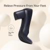 DREAM PAIRS Women’s Pumps Low Chunky Block Heel Dress Shoes Closed Round Toe Comfortable Heels(Navy-pu)