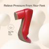 DREAM PAIRS Women’s Pumps Low Chunky Block Heel Dress Shoes Closed Round Toe Comfortable Heels(Red-pu)
