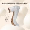 DREAM PAIRS Women’s Pumps Low Chunky Block Heel Dress Shoes Closed Round Toe Comfortable Heels(Silver)