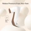 DREAM PAIRS Women’s Pumps Low Chunky Block Heel Dress Shoes Closed Round Toe Comfortable Heels(White-pu)