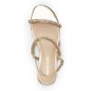 DREAM PAIRS Women’s Rhinestone Sandals Open Toe Casual Dressy Sparkly Comfortable Flat Summer Shoes(Gold)