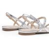 DREAM PAIRS Women’s Rhinestone Sandals Open Toe Casual Dressy Sparkly Comfortable Flat Summer Shoes(Silver)