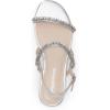 DREAM PAIRS Women’s Rhinestone Sandals Open Toe Casual Dressy Sparkly Comfortable Flat Summer Shoes(Silver)
