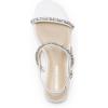 DREAM PAIRS Women’s Rhinestone Sandals Open Toe Casual Dressy Sparkly Comfortable Flat Summer Shoes(White)