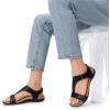 DREAM PAIRS Womens Sandals Arch Support T-Strap Orthopedic Flat Sandals Comfortable Summer Shoes(Black)