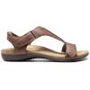 DREAM PAIRS Womens Sandals Arch Support T-Strap Orthopedic Flat Sandals Comfortable Summer Shoes(Brown)