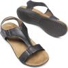 DREAM PAIRS Womens Sandals Arch Support T-Strap Orthopedic Flat Sandals Comfortable Summer Shoes(Grey)