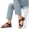 DREAM PAIRS Womens Sandals Arch Support T-Strap Orthopedic Flat Sandals Comfortable Summer Shoes(Grey)