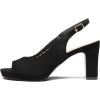 DREAM PAIRS Women’s Sexy High Chunky Heels Peep Toe Platform Block Slingback Dress Pumps Shoes(Black/Suede)