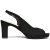 DREAM PAIRS Women’s Sexy High Chunky Heels Peep Toe Platform Block Slingback Dress Pumps Shoes(Black/Suede)