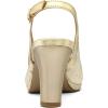 DREAM PAIRS Women’s Sexy High Chunky Heels Peep Toe Platform Block Slingback Dress Pumps Shoes(Gold)