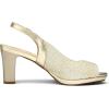 DREAM PAIRS Women’s Sexy High Chunky Heels Peep Toe Platform Block Slingback Dress Pumps Shoes(Gold)