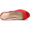 DREAM PAIRS Women’s Sexy High Chunky Heels Peep Toe Platform Block Slingback Dress Pumps Shoes(Red/Suede)
