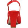 DREAM PAIRS Women’s Sexy High Chunky Heels Peep Toe Platform Block Slingback Dress Pumps Shoes(Red/Suede)